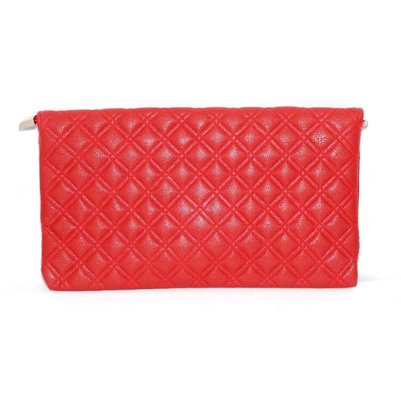 Red Cocobella Quilted Envelope Clutch | Evening Handbag | Purse - Picture 7 of 8
